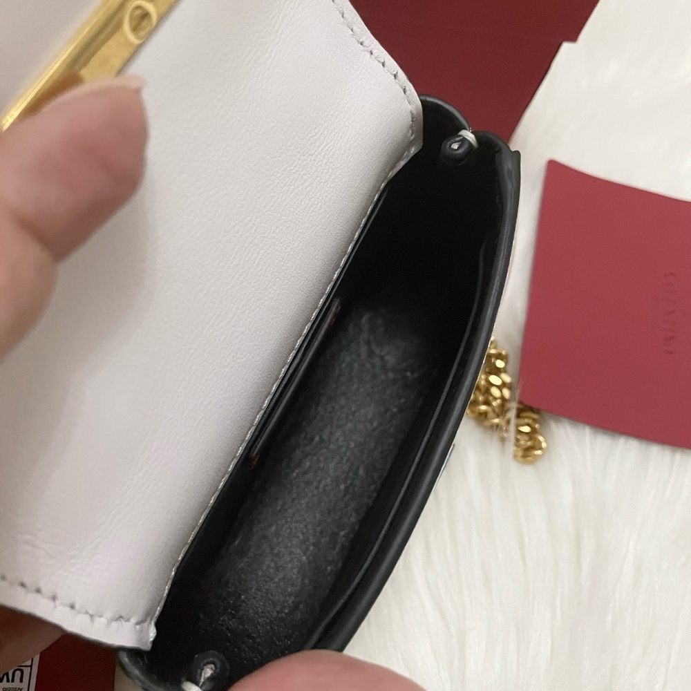 Valentino Garavani White Mini VLogo Top Handle Bag with Gold Hardware - Picture 10 of 12